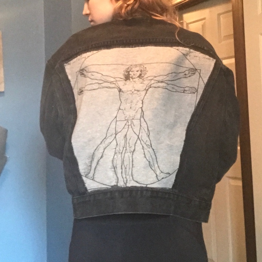 Back patch jean jacket